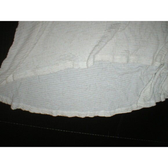 New Womens 9-h15 stcl Anthropologie Top Ivory White Rayon Blend Soft XS Tan Long - Picture 3 of 4